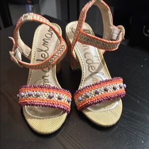 Sam Edelman Orange and Purple Sandals
